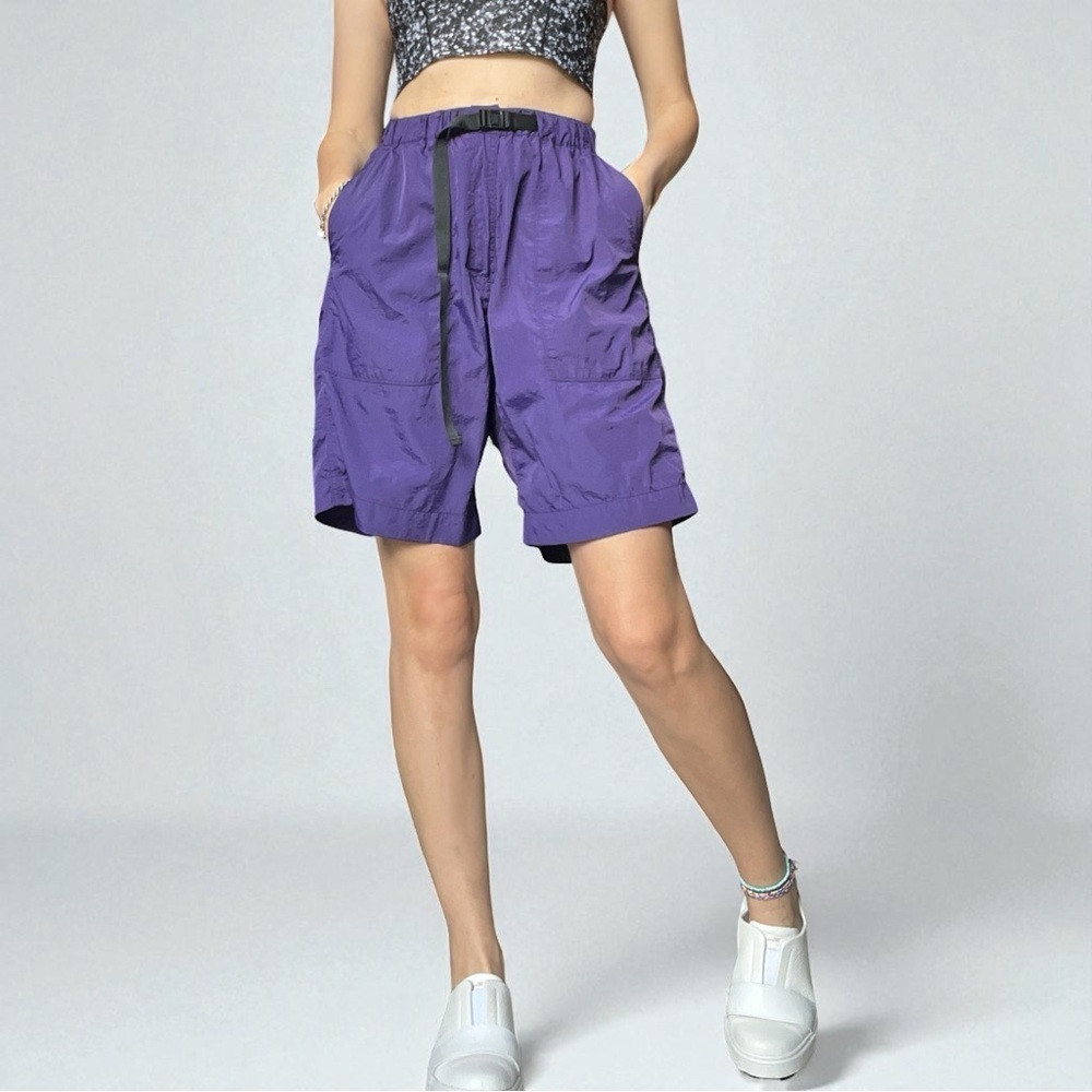 Vintage American Purple Cargo Shorts 80s Nylon XS